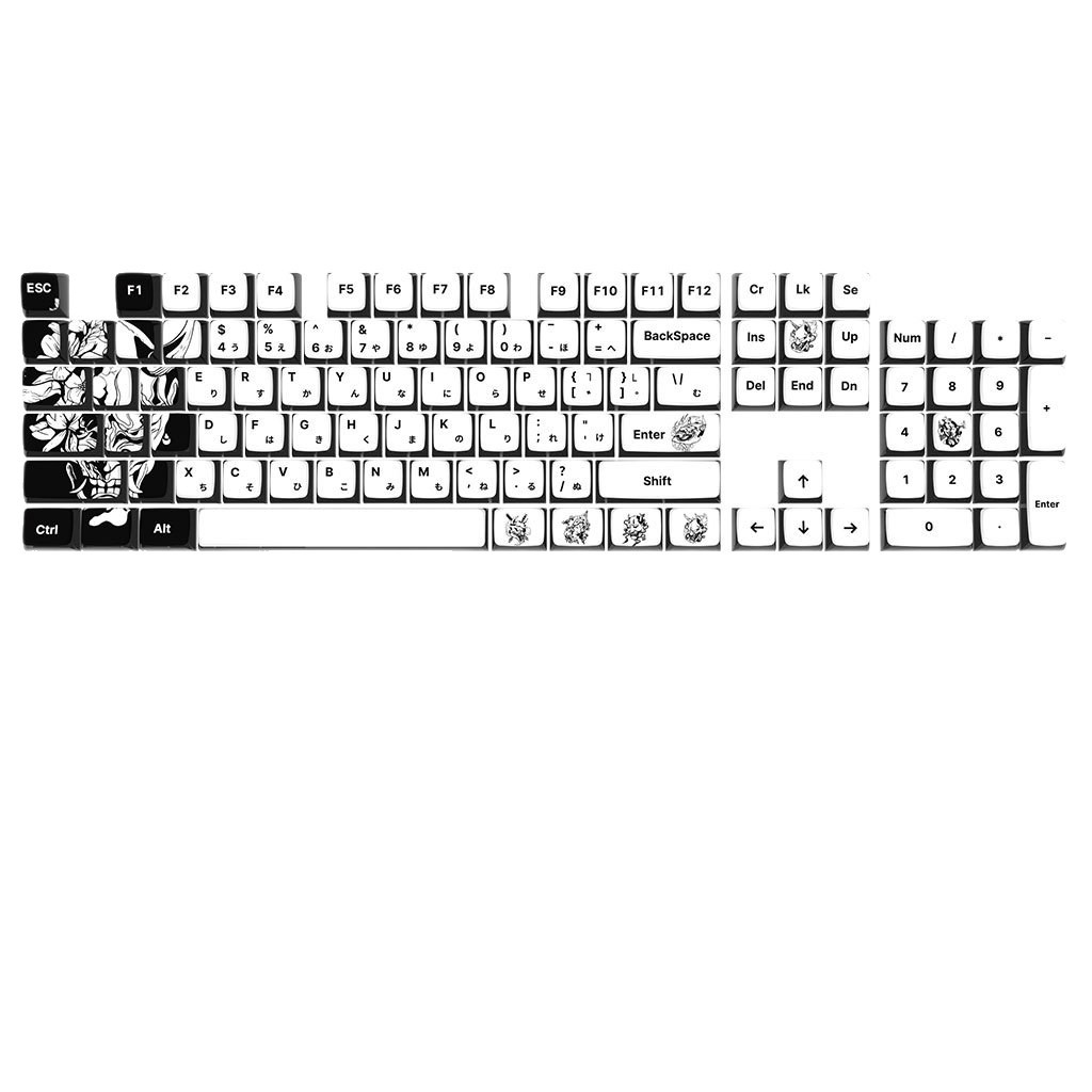 Russia's Exclusive Hot-Selling Theme Keycap Mechanical Keyboard Sa Height Four-Sided Transparent Pbt Sublimation Process Keycap