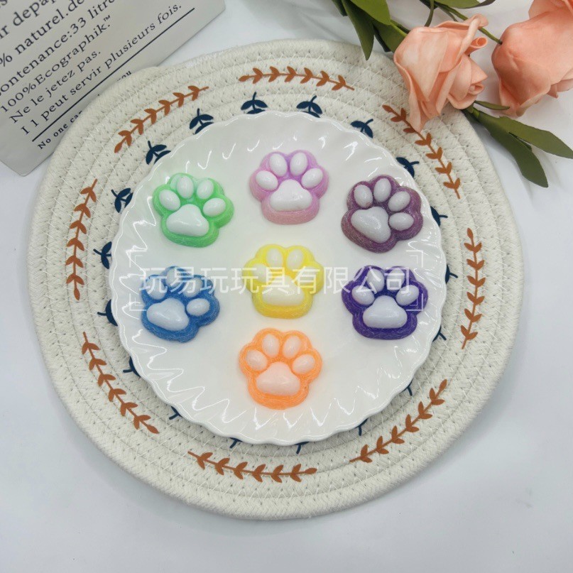 Simulation Food Toy Cat Paw Squishy Cake Toast Waffle Squishy Simulation Ice Cream Stress Relief Toy Squishy