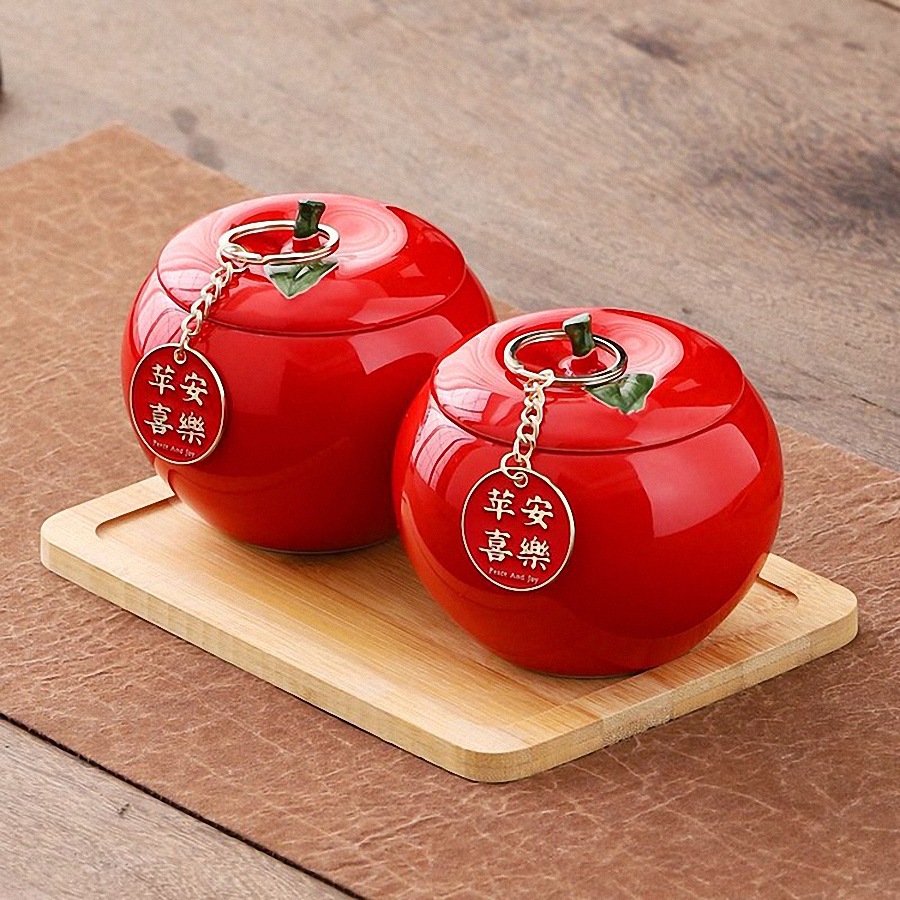 Christmas peace fruit Apple jar peace happy new home living room desktop entrance decoration Spring Festival gift