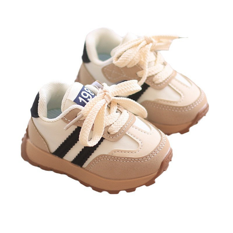 Baby Shoes Boys Toddler Shoes Spring and Autumn Soft Sole Girls' Non-slip Breathable Forrest Gump Shoes Children's Skate Shoes White Shoes