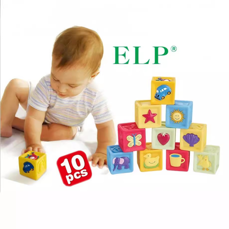 ELP Gift Bag tote bag children soft rubber building blocks baby soft building blocks toy