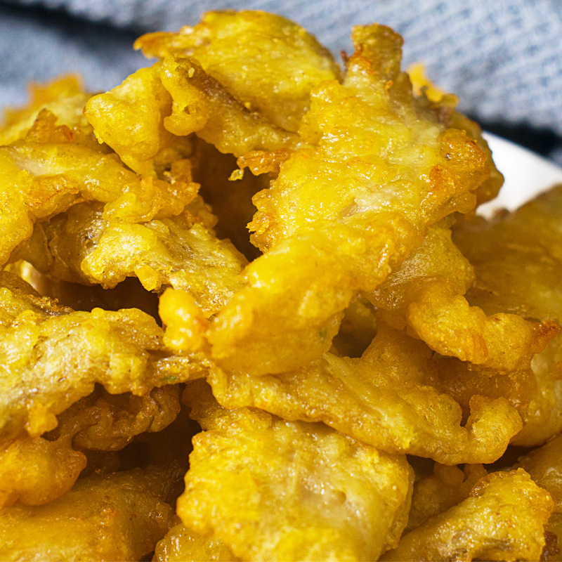 Beautiful crisp fried oyster mushroom 1kg fried oyster mushroom casual snacks heated instant fast food hot pot ingredients private dishes
