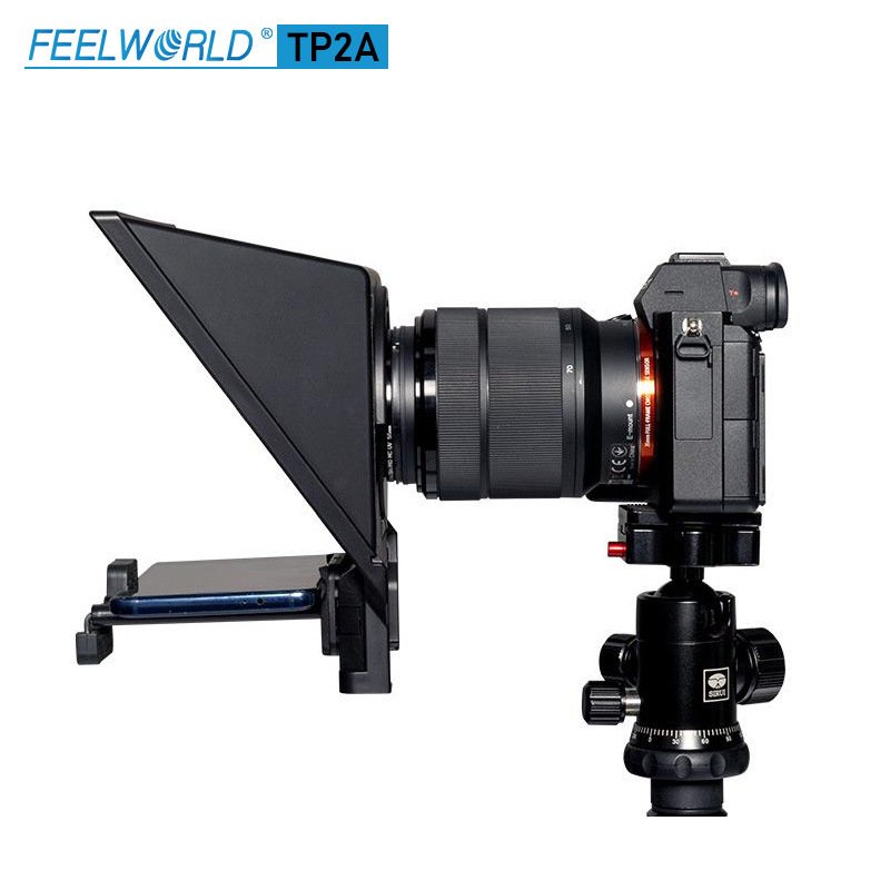 Feelworld Tp2A Portable 8inch Mobile Phone/Tablet/Slr Camera Teleprompter with Bluetooth Remote Control