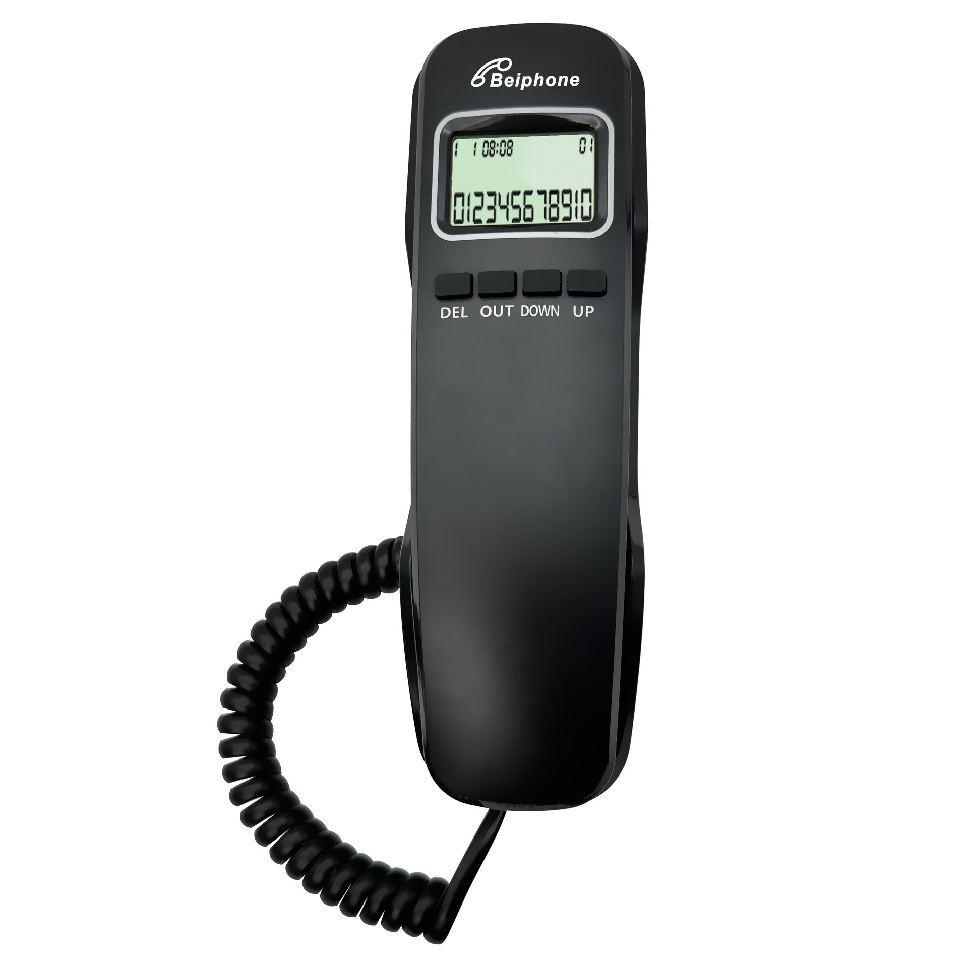 Wall-mounted wall hotel guest room bathroom telephone caller ID small extension telephone small phone