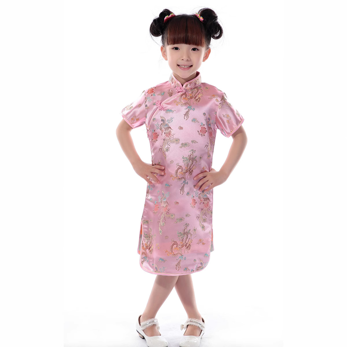 Summer Children's Cheongsam 2000 Girl's Tang Suit Princess Dress Ethnic Style Little Girl's Big Boy Guzheng Costume