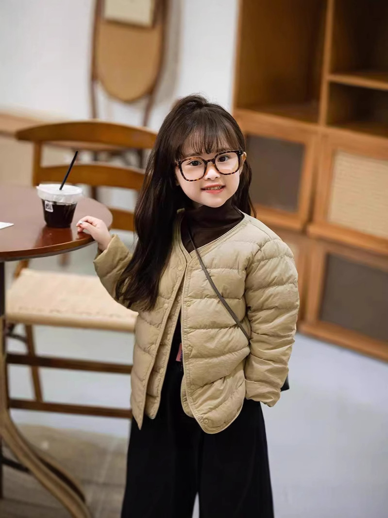 Judas clothing 2024 new children's solid color vest for boys and girls vest warm wear vest waistcoat waistcoat vest