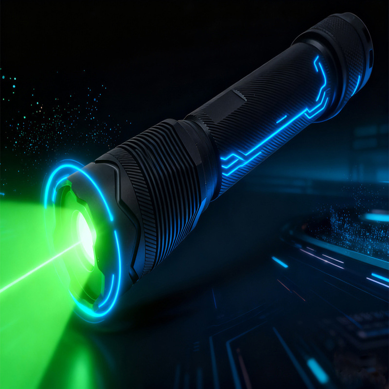 1W Green Light Strong Light Flashlight Laser Handheld Laser Bird Repeller Outdoor Laser Torch Lighting Adventure Camping Lighting