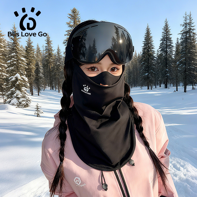 Ски-маска, защита лица, зимний женский шарф с высоким воротником, ветрозащитный, холодозащитный и теплый, профессиональный для активного отдыха