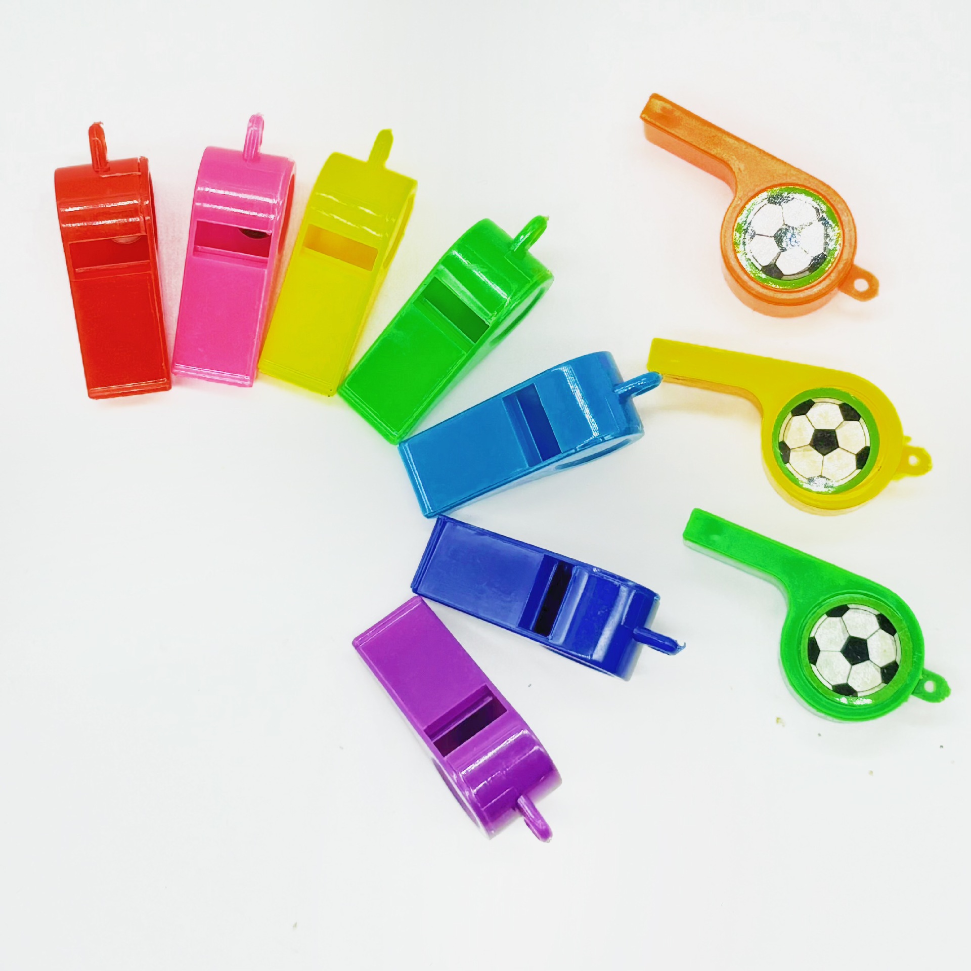 Plastic Whistle Kidsren's Toys Colorfulful Cheering Referee Whistle Fans Students Small Gifts Wholesale Ok Whistle Ball