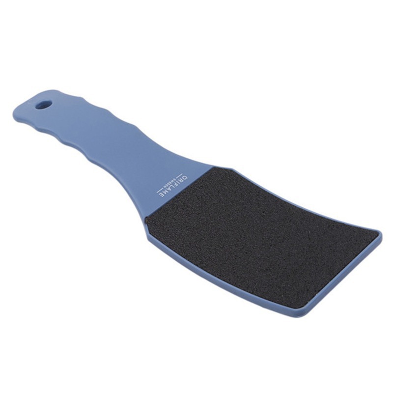 Cross-Border Hot-Selling New Portable Blue Plastic Double-Sided Curved Handle Foot File Foot Scrubber to Remove Dead Skin and Foot Grinder
