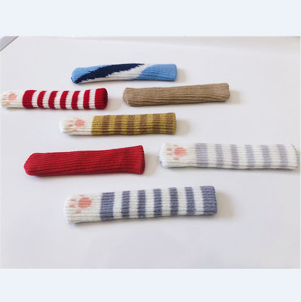 Manufacturer's Ready-Made Double-Layer Thickeneded Red Knitted Door Handle Protective Cover Anti-Static Extended Wear-Resistant Table Leg Cover