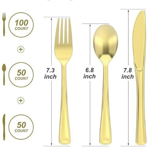 Imitation Metal Knife, Fork and Spoon Tableware Hotel Western Tableware Steak Knife, Fork and Spoon Simple Gift Tableware suit