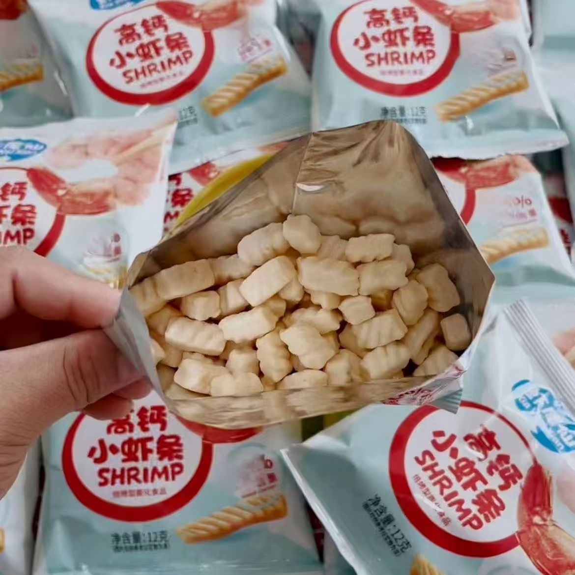 Shrimp Tail Fairy High-Calcium Shrimp Sticks Children's Snack 28% Fresh Shrimp Content 12g