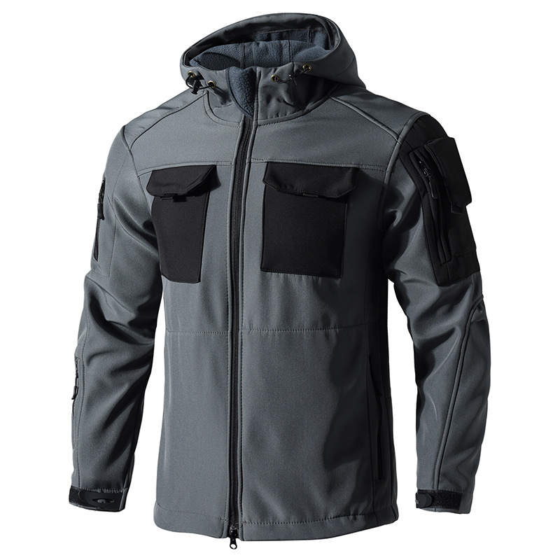 Европейская версия софтшелл куртки Sharkskin, три в одном, ветрозащитная, теплая, для альпинизма, тренировочная куртка