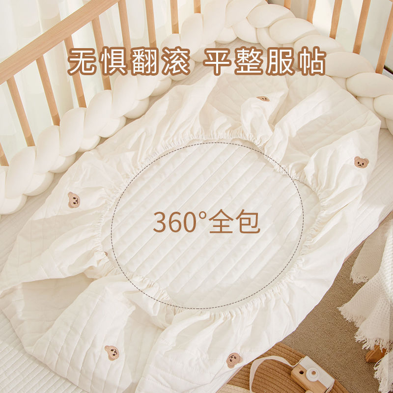 Thickened Baby Fitted Sheet Quilted Quilted Baby Mattress Cover Children's Spliced ​​Mattress Cover Sheet Factory Supply Batch