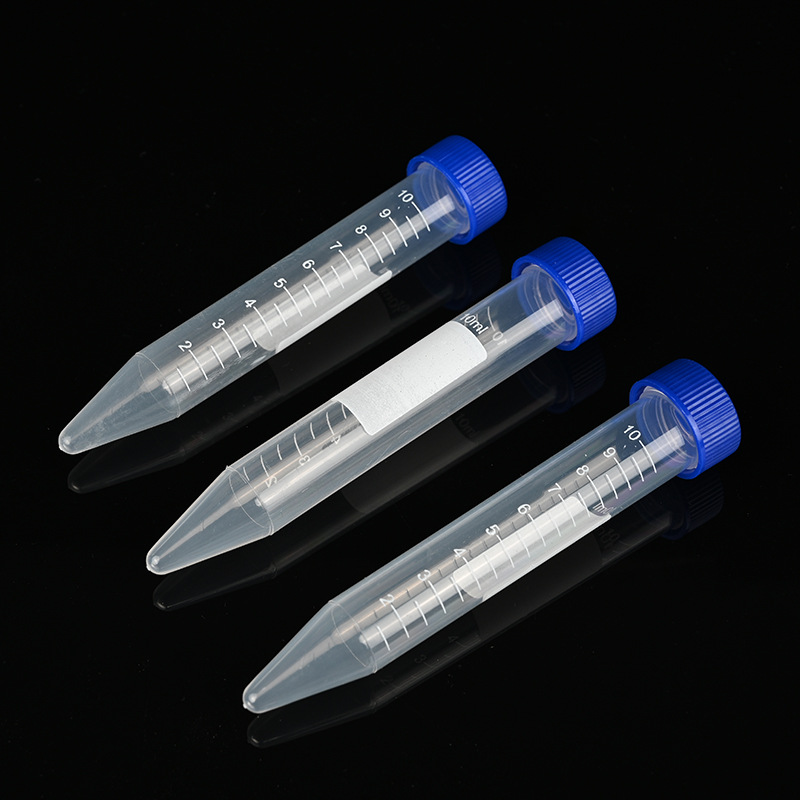 Centrifuge tube scale tube press cap flat bottom screw disposable transparent plastic test tube pointed bottom round bottom centrifuge tube