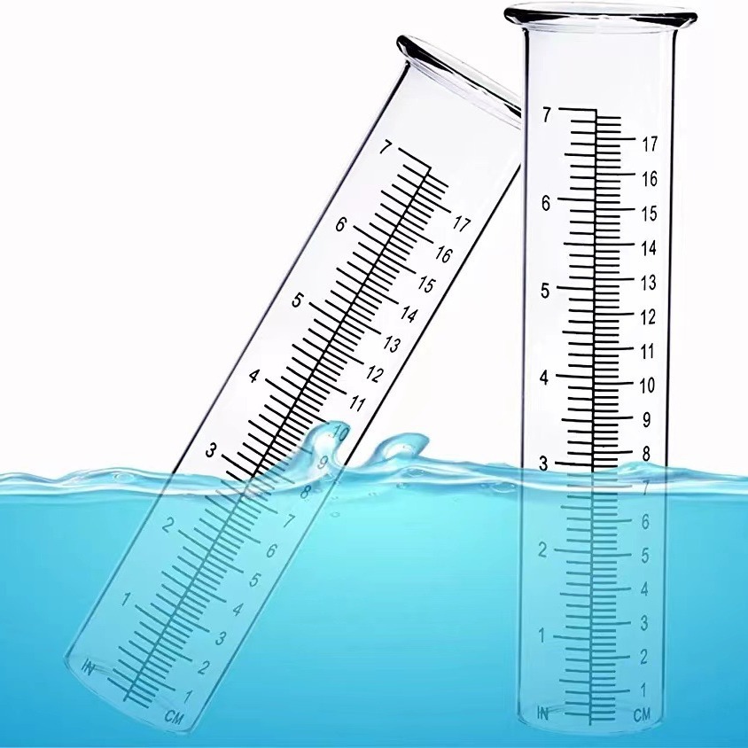 Amazon rain gauge plastic transparent rain gauge, outdoor rain gauge anti-collision and anti-cracking crafts