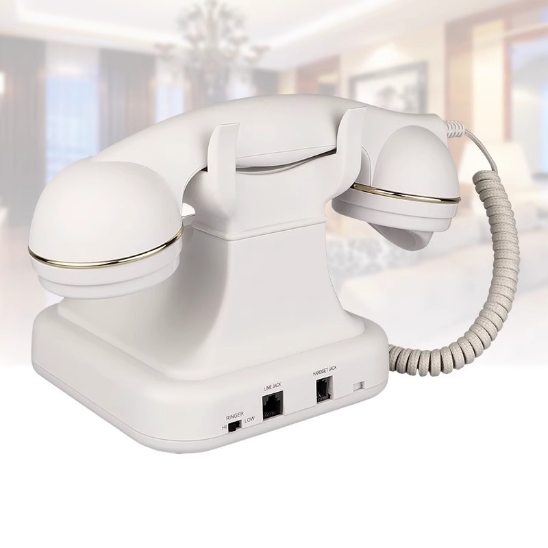 European Antique Telephone Landline Home Retro Telephone Fashion Creative Old-Fashioned Rotary Craft Button Telephone