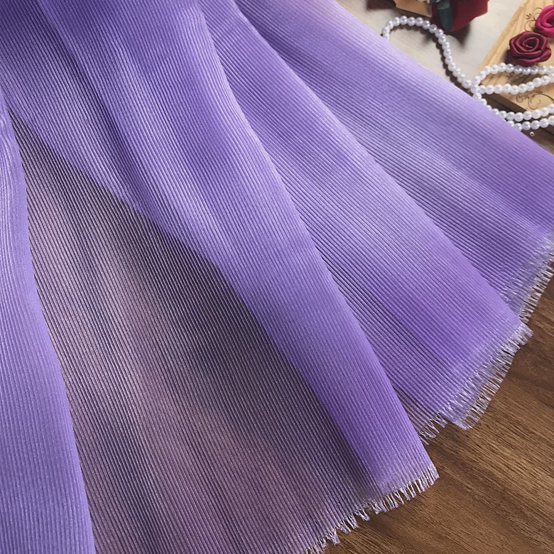 Pearlescent yarn bright pleated yarn stiff styling organza fabric pleated wedding dress crisp pleated fabric fabric wedding