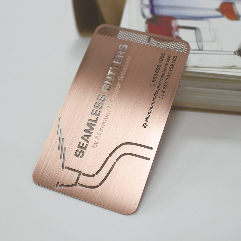 Stainless Steel Metal Card Rose Gold Bestie Gold Card Corrosion Vip Membership Card Cut Out Card Printing Production