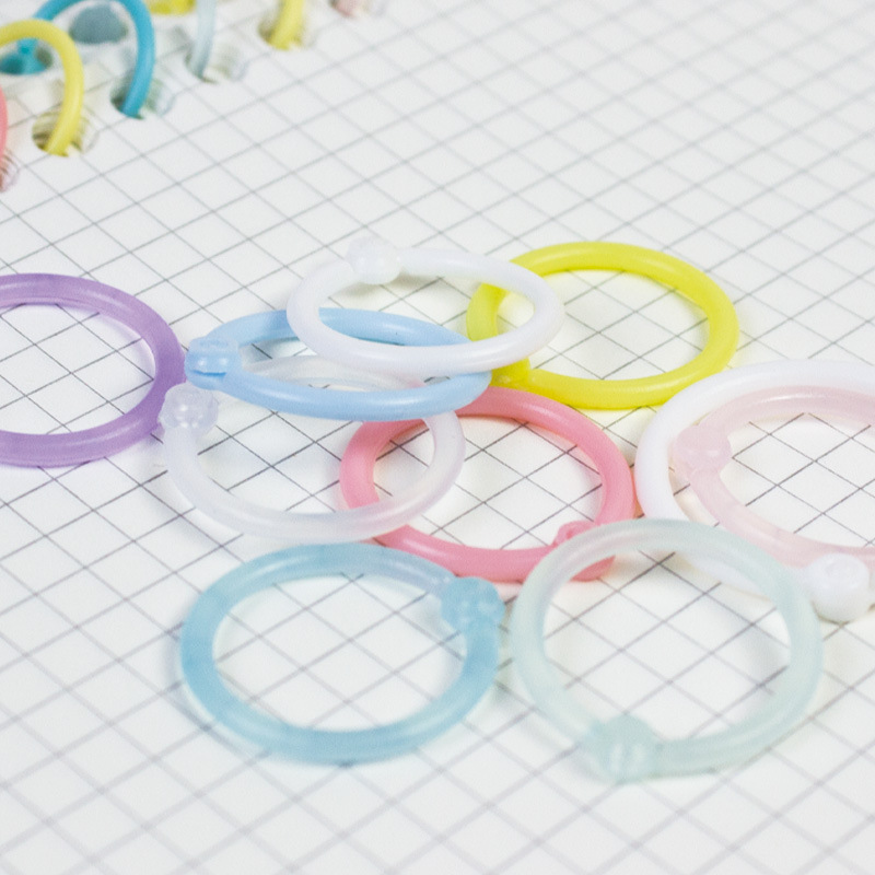 Color ring ring buckle ring removable plastic binding ring binder open ring card free ring