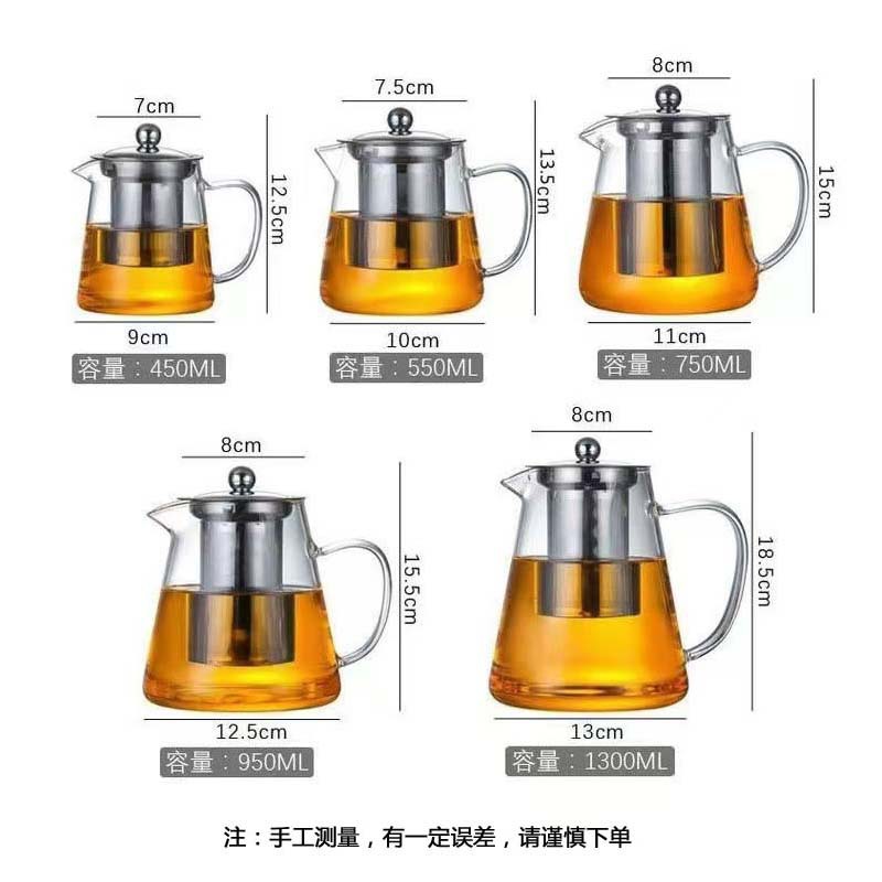 Cross-border generation high borosilicate heat-resistant glass teapot thickened tea water separation teapot household simple tea cooker