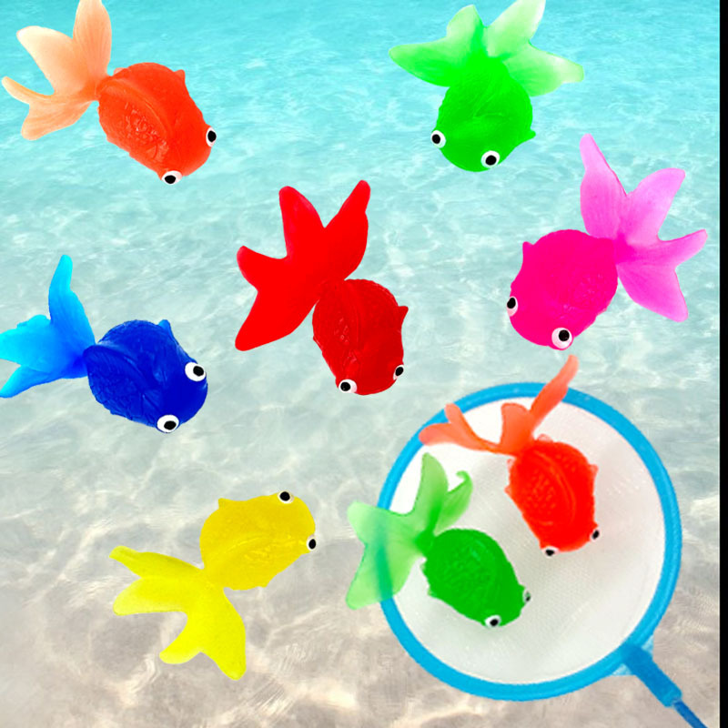 Simulated Goldfish Manufacturer Direct Sales New Soft Rubber Tpr Fishing Cross-Border Floating Fish Fishing Toys Wholesale