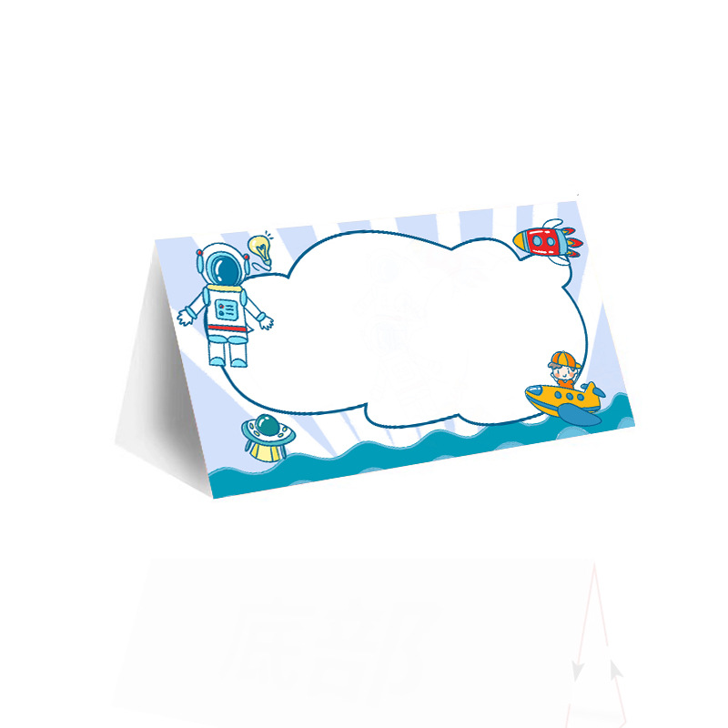 Primary School Student Table Card Paper Triangle Table Card Name Table Card Manufacturer Direct Sales Magnetic Sign Making Writing Card