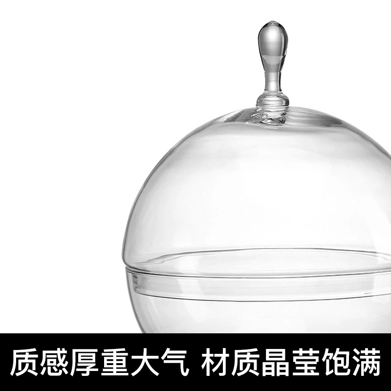 Italian Ivv Tall Jar Crystal Glass Candy Jar Decorative Jar Household European Candy Jar Storage Jar with Lid