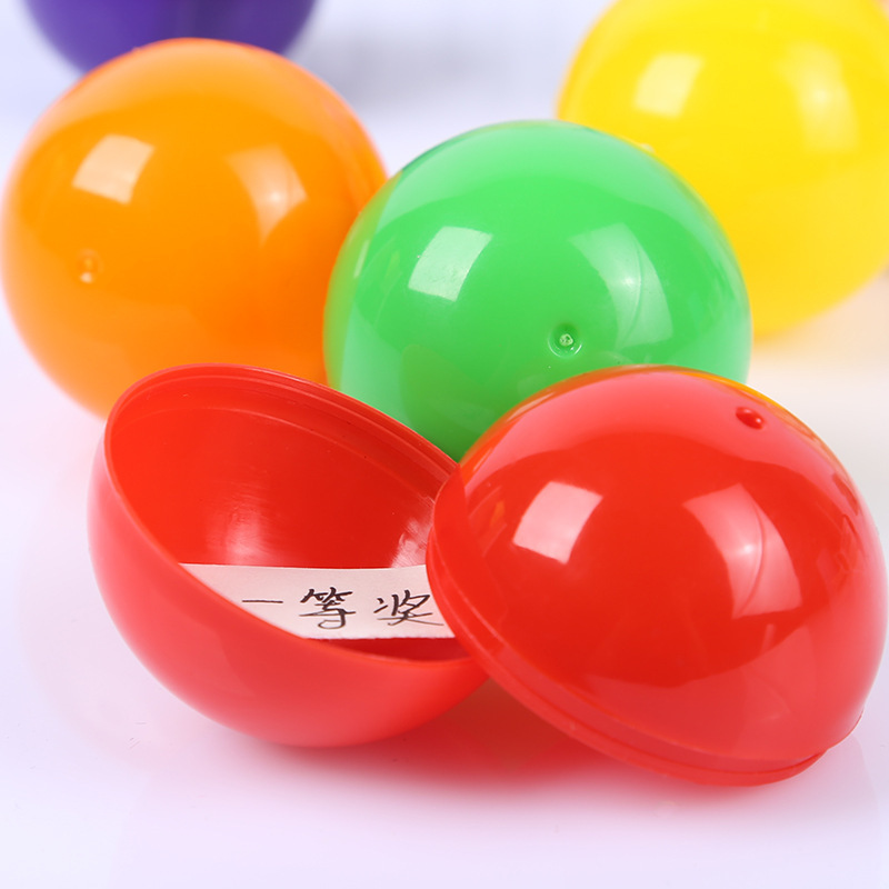 Factory wholesale color lottery ball hollow 4cm open lottery ball annual meeting celebration wedding lottery box with prize ball