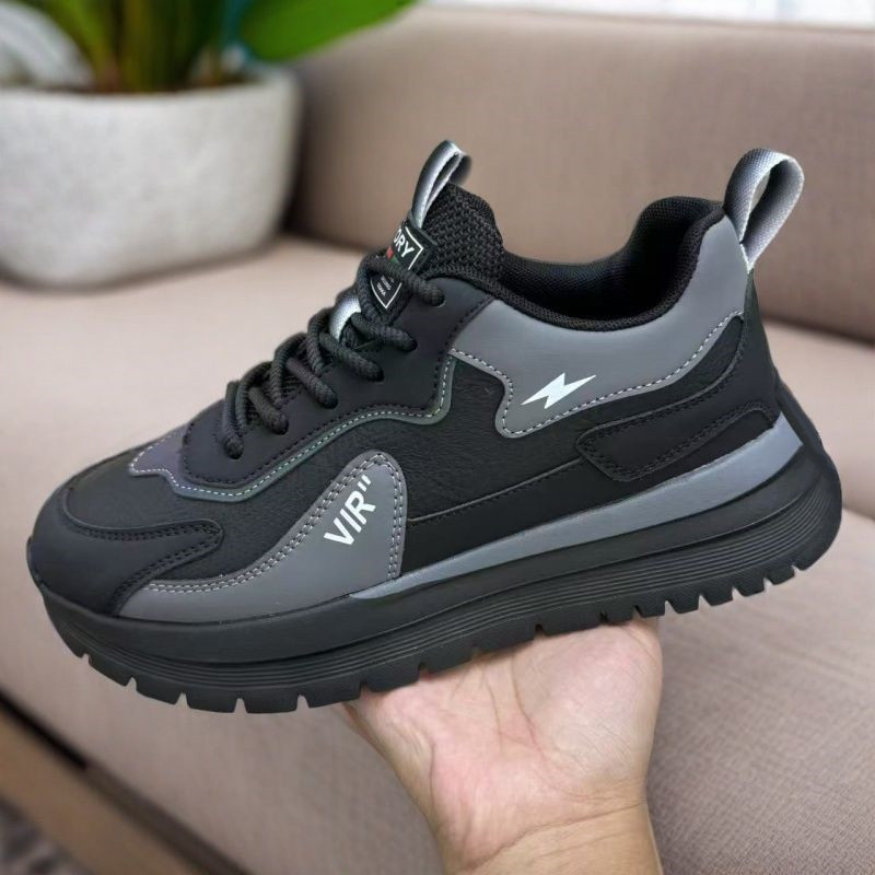 Men's Casual New Sports Shoes, Single Cotton Style, Trendy Leather Men's Shoes, Wear-Resistant, Versatile Running Shoes
