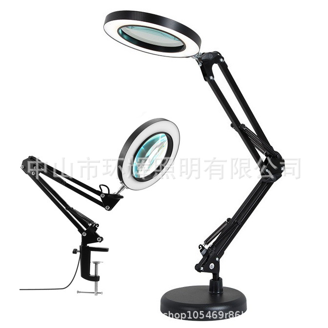 Светодиодная увеличительная лампа для чтения, защита глаз, для маникюра, татуировки, ремонта, складная настольная лампа