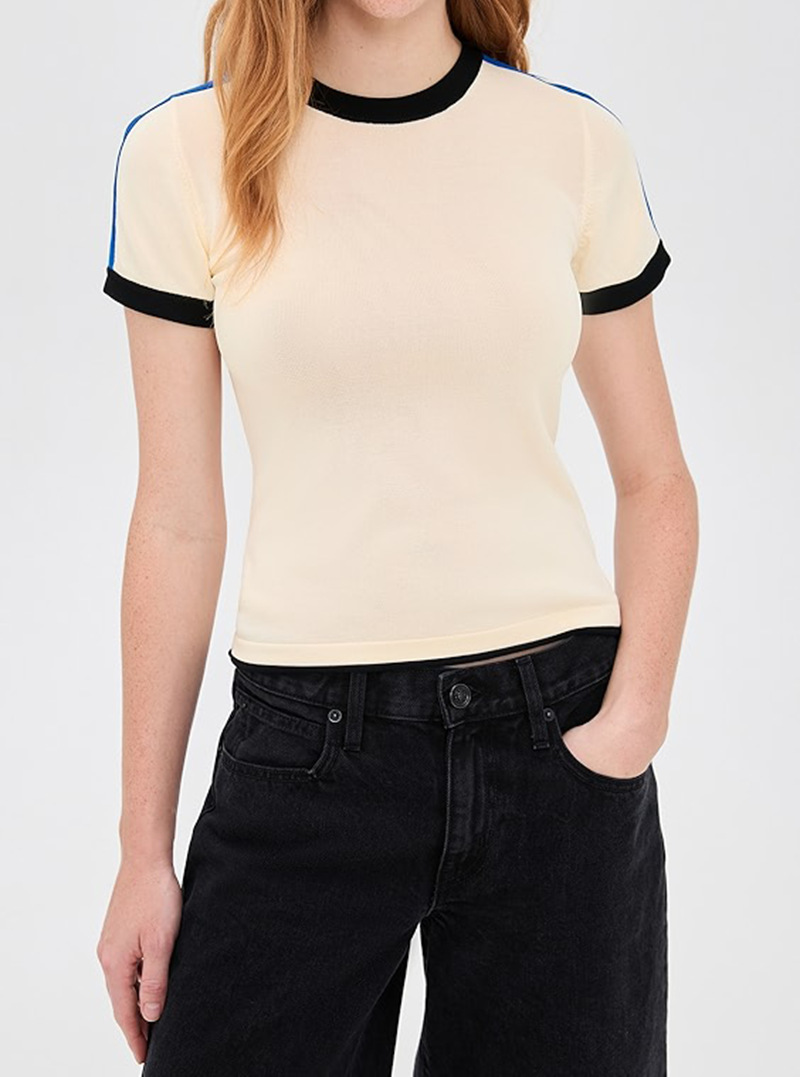 European and American Women's Amazon Round Neck Simple Short-Sleeved Pullover, Sample Picture, Pattern Making, Customization, Dalang Woolen Knitting