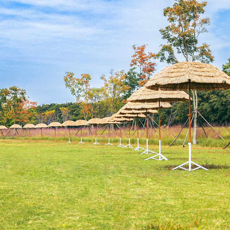 Straw Umbrella Scenic Spot B&B Farmhouse Courtyard Outdoor Umbrella Thatch Umbrella Villa Courtyard Garden Sunshade Straw Umbrella