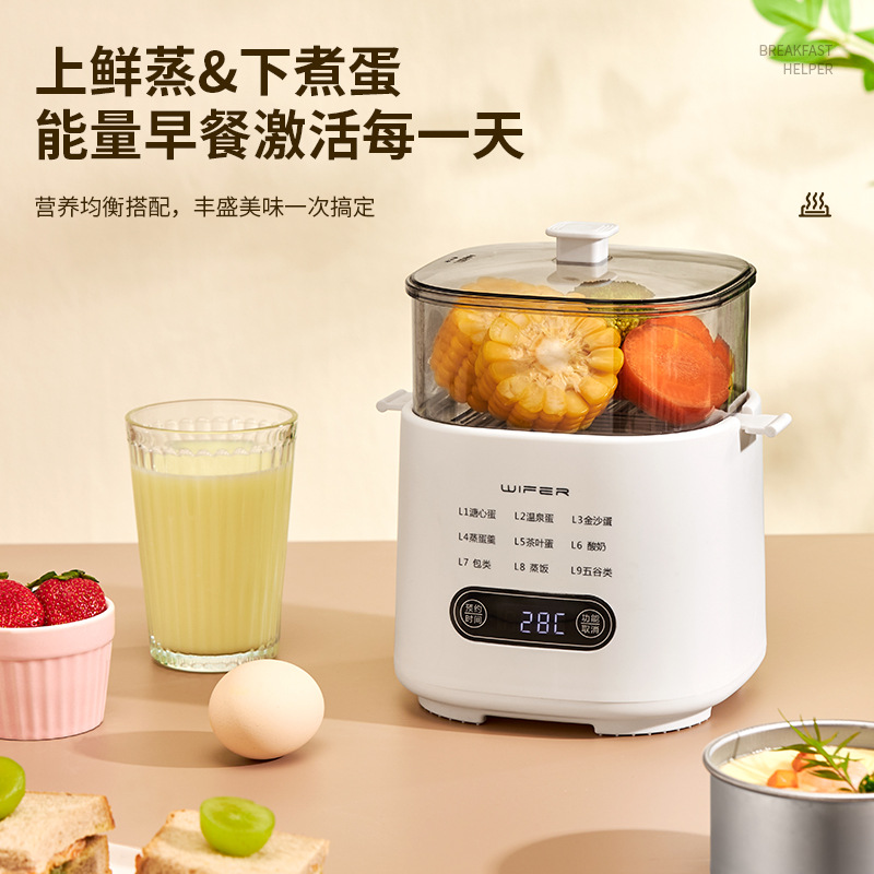 Smart Egg Cooker Wifer Household Egg Steamer Multi-Functional Small Mini Breakfast Machine Manufacturer Dropshipping Cross-Border