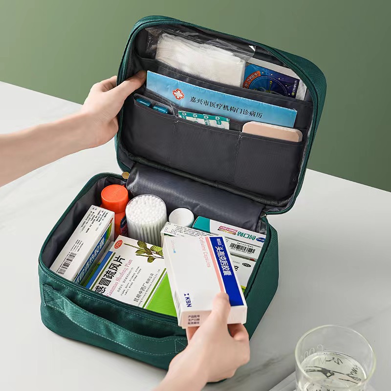 Portable Medical bag portable medicine bag emergency bag waterproof medicine storage bag epidemic prevention bag travel first aid bag medicine bag