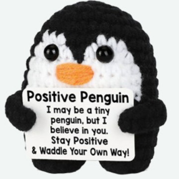 Cross-border New Crochet Positive Energy Animal Positive Penguin Expression Bag Hand-woven God Beer Finished Doll