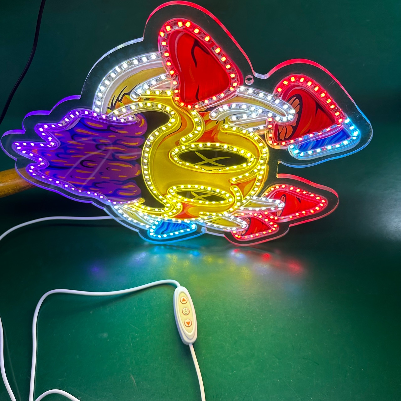 Three-button controller 5V12V10 block stepless dimming switch line neon light switch monochrome LED lamp 2 M 3A