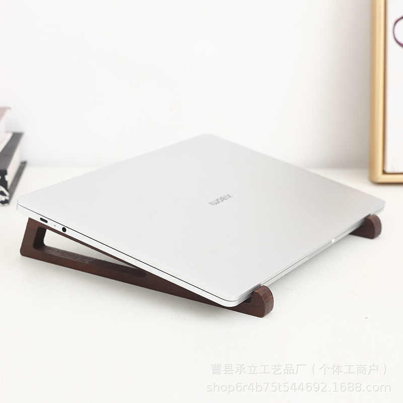 Laptop Bamboo Stand Desktop Heightening Cooling Rack Portable Tablet Mini Bracket Reading Artifact