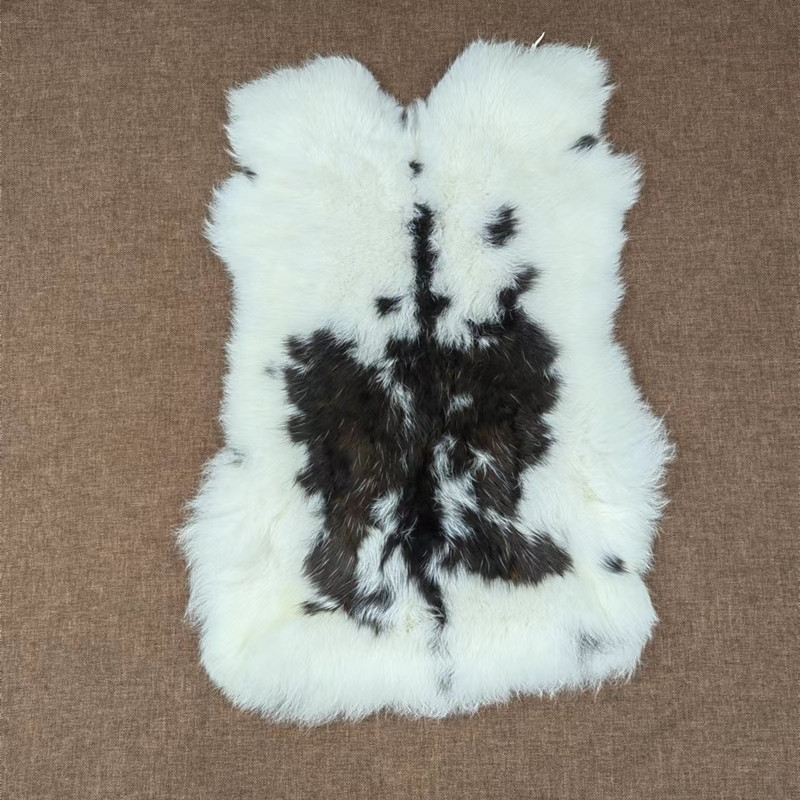 Wholesale whole smoke gray rabbit skin winter rabbit hair car armrest box pad fur cushion raw material warm accessories