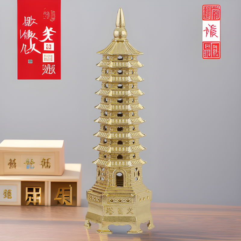 Украшения башни Вэньчан реальный слой чистой меди 13-этажный офис 9-этажные изделия декоративный стол