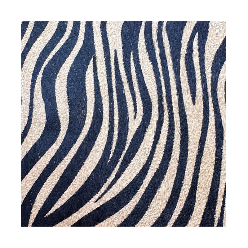 Guangzhou Spot Black and White Zebra Pattern Horse Hair Pattern Bags, Shoes and Hats Leather Fabric Horse Hair Manufacturer Direct Supply