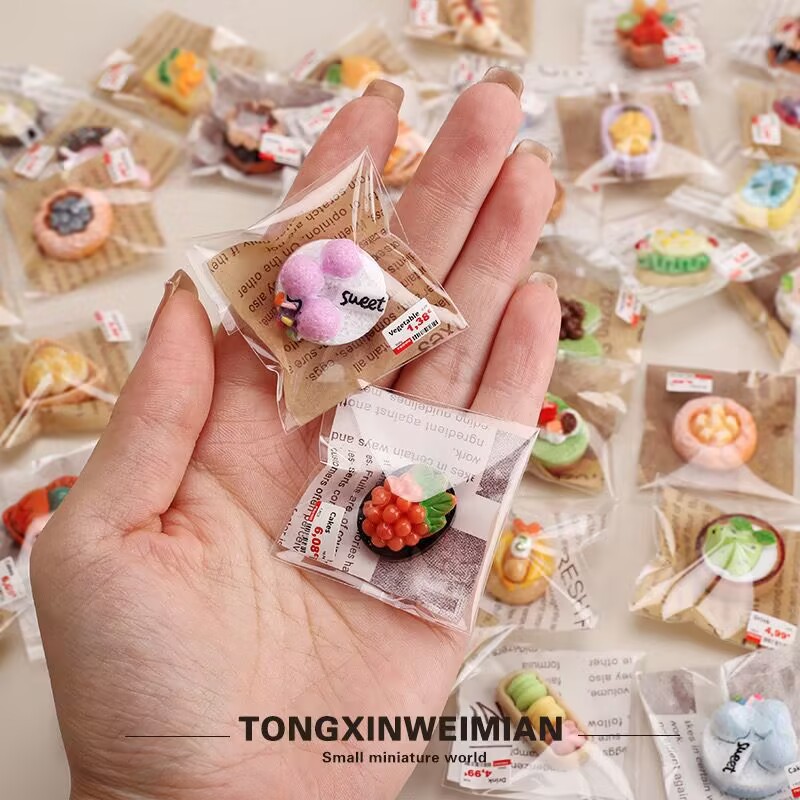 Mini cake dessert pastry bread food play independent packaging miniature simulation children play house toy food