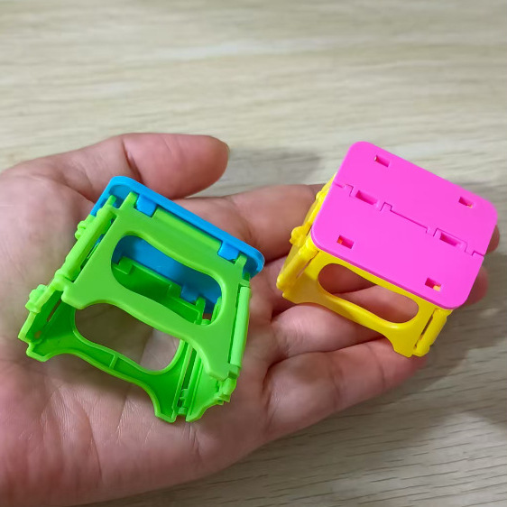 Miniature Artificial Foldableing Stool, Cute Shape, Doll House Prop Model, Kidsren's Scene Mini Ornaments