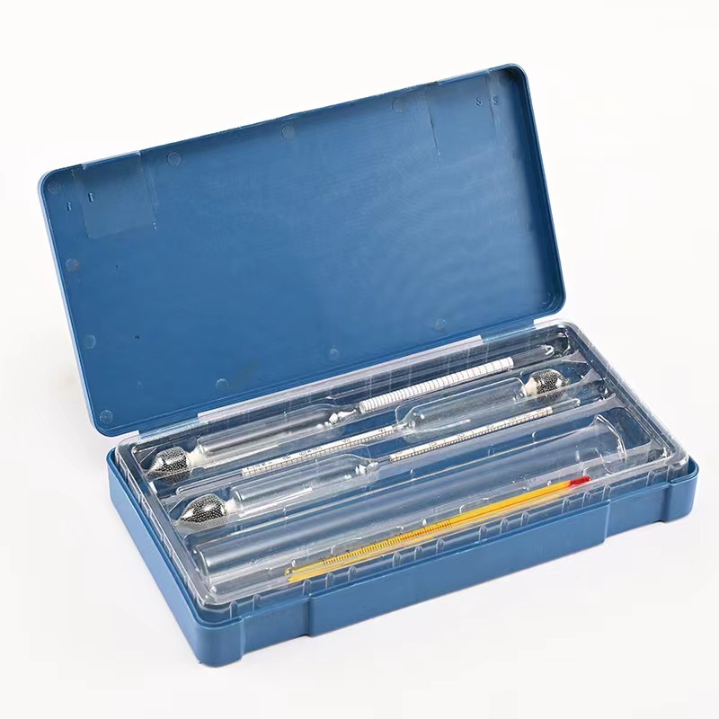 Wine Meter Wooden Box 0-100 Three-Piece Alcohol Meter Welcome to Order Precision Ethanol Portable Sugar Liquid