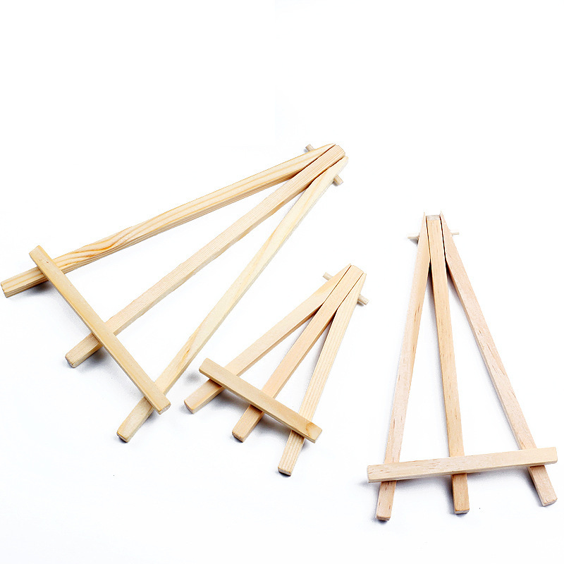 8*15 Easel Mini Pine Tripod Wooden Mobile Phone Small Stand Desktop Painting Display Stand Factory Direct Sale