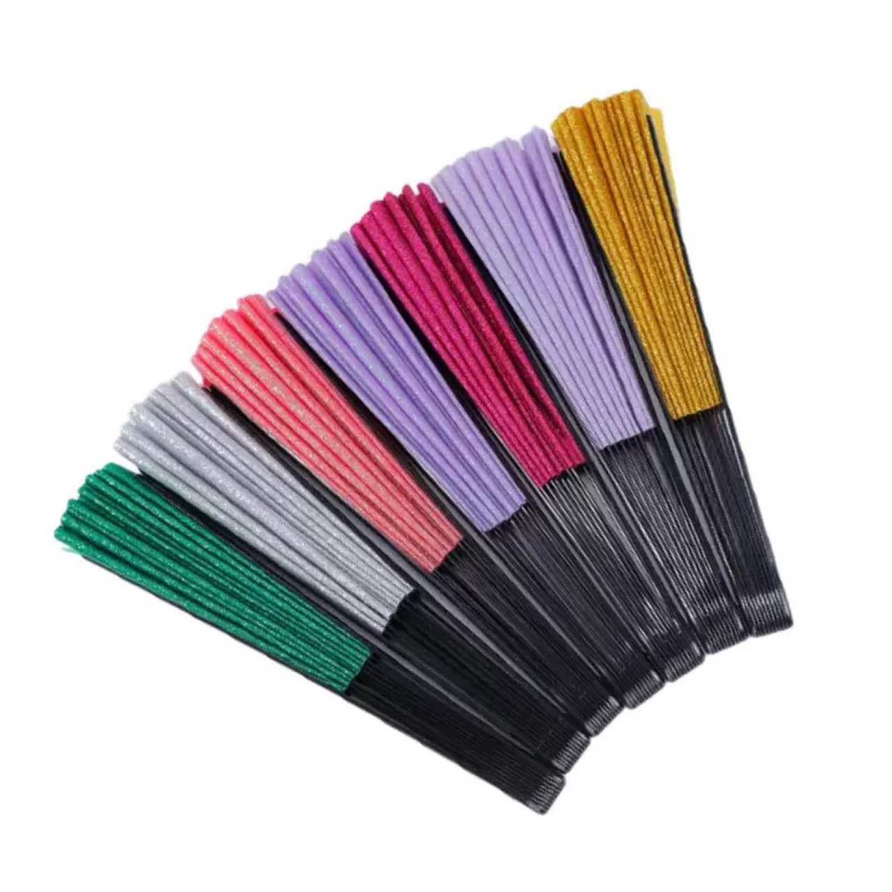 Fan Plastic Glitter Powder Solid Color Kung Fu Fan Martial Arts Fan Dance Fan Folding Classical Performance Fan Amazon Explosions