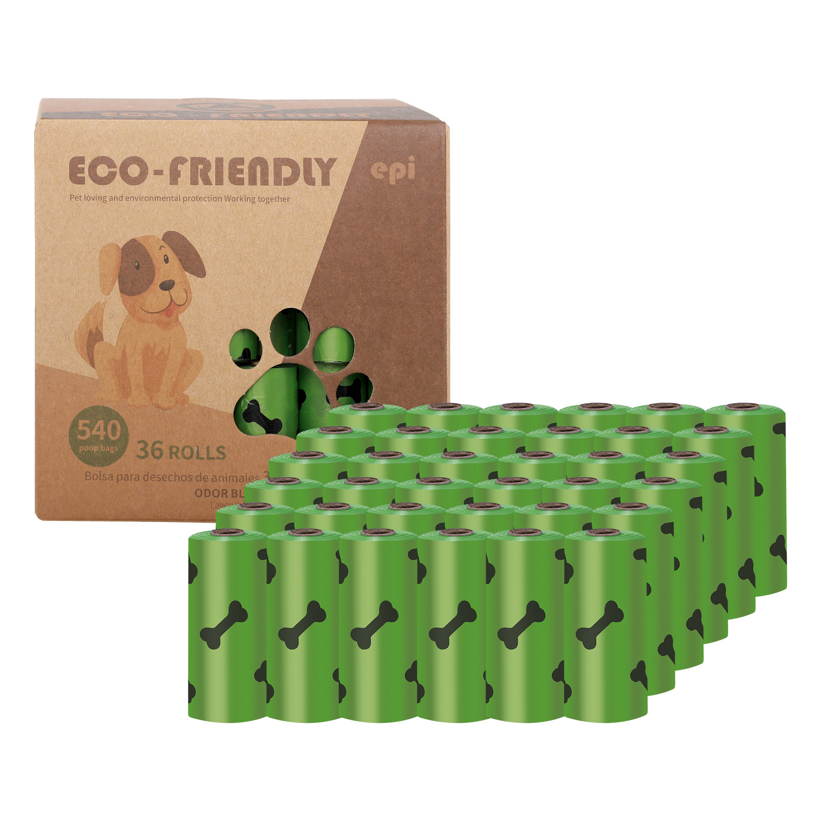 Factory direct explosive disposable dog feces bag EPI biodegradable pet garbage bag dog feces bag