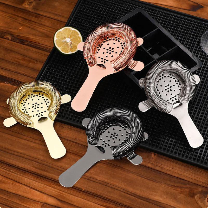 In stock stainless steel flower ice filter ice separator cocktail shaker coffee milk tea ice bar tool