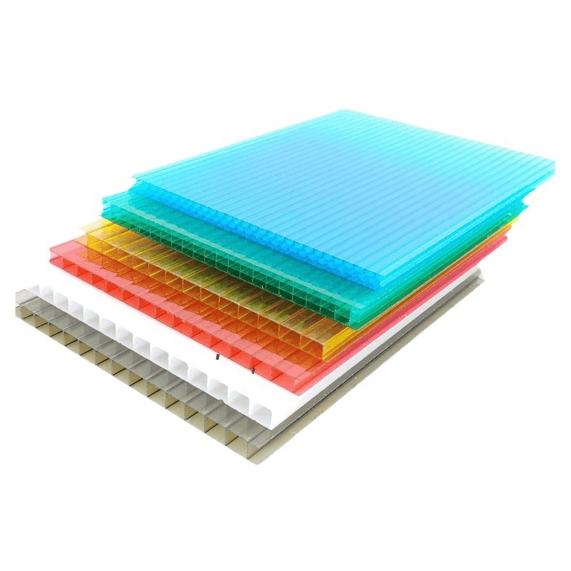 Pc Sunshine Board Transparent Hollow Lighting Tile Greenhouse Greenhouse Sunshade Awning Electric Car Shed Multi-Layer Honeycomb Endurance Board